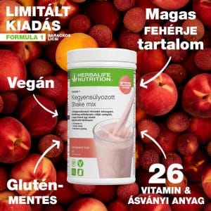 Formula 1 Limitált kiadás Fehérje Shake Barackos licsi – 550 g